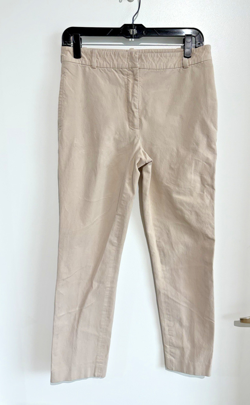 Joseph Gabardine STR Slim Fit Ankle Trousers Beige Womens FR 38